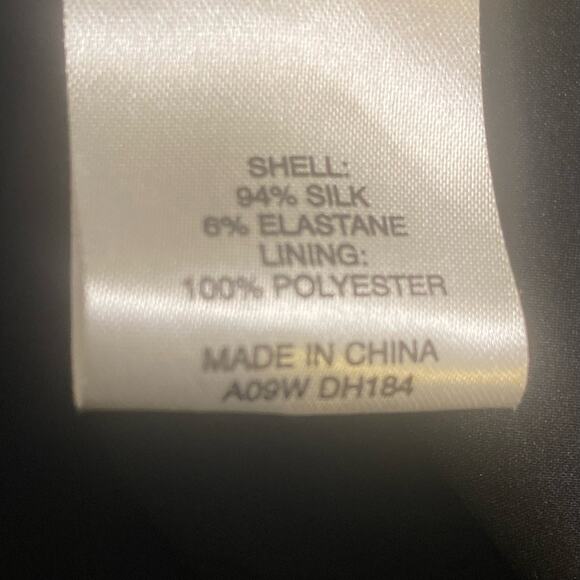 Karen Millen Black Silk One Shoulder Pleated Handkerchief Skirt Cocktail Dress - Picture 8 of 8